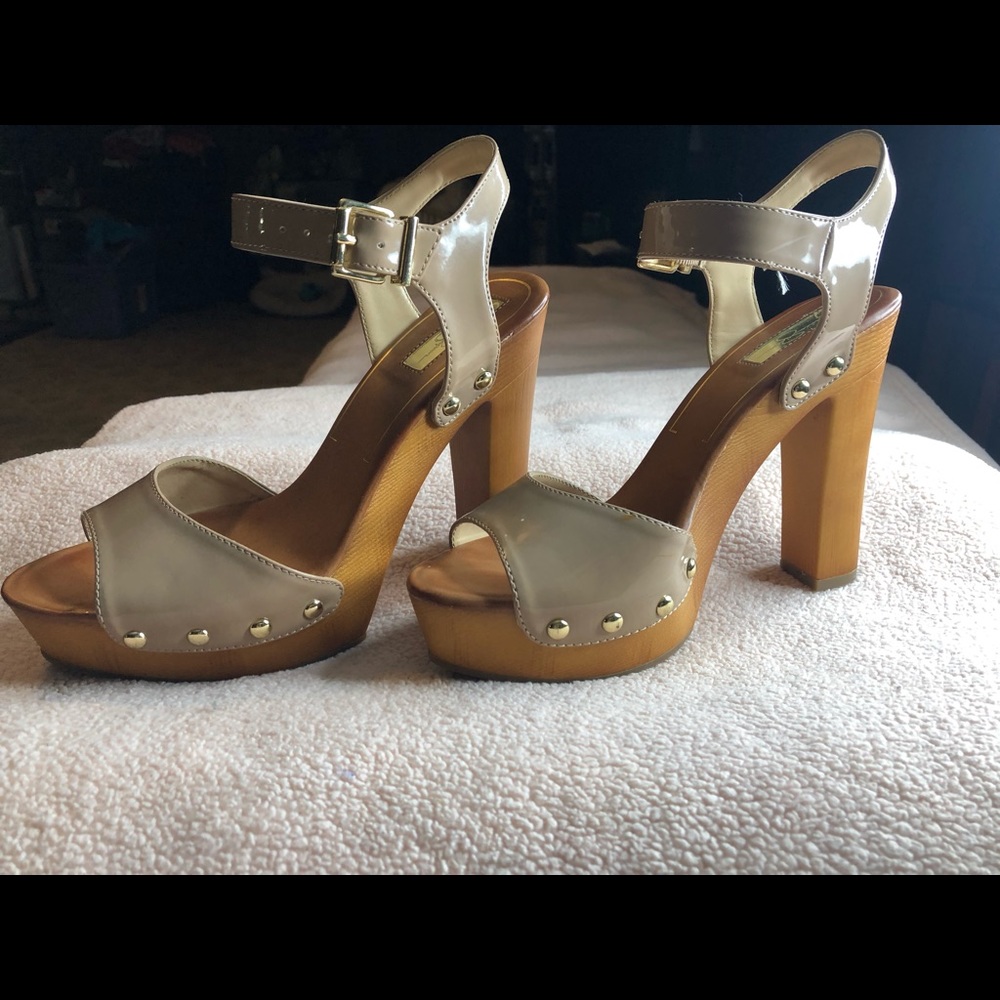 Jessica Simpson Studded Patient Leather Platforms